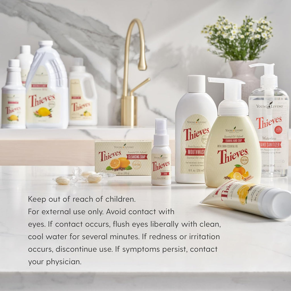 Young Living Thieves Foaming Hand Soap - Natural Essential Oil Moisturizing Foam - 8 fl oz
