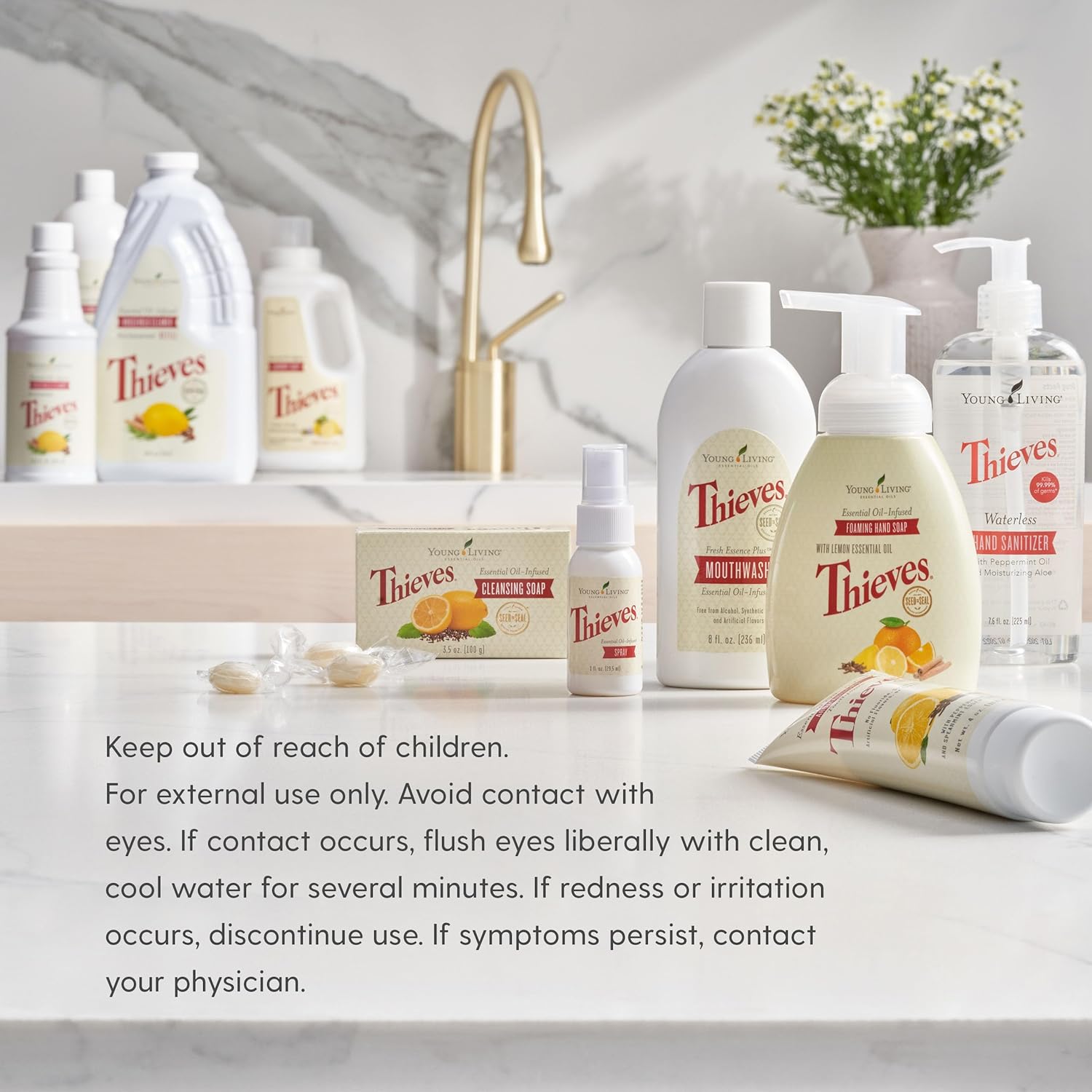 Young Living Thieves Foaming Hand Soap - Natural Essential Oil Moisturizing Foam - 8 fl oz