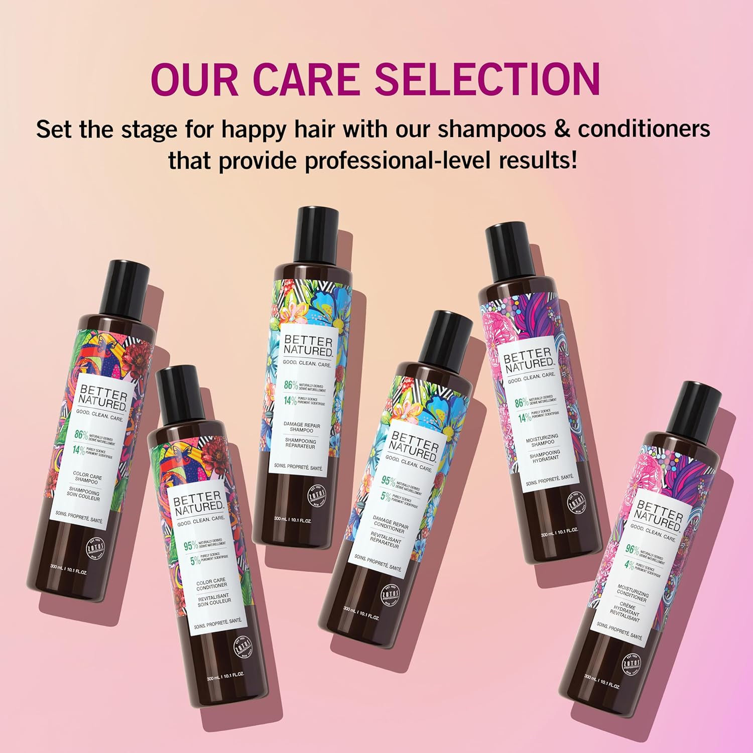 Better Natured Moisturizing Shampoo & Conditioner - Restore Softness & Shine for Dry Hair | Vegan, Paraben-Free