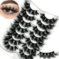 loladook Cat Eye Lashes Mink Fluffy Full Strip Lashes, Soft 18mm Cateye False Eyelashes Natural Look, 3D D Curl Fake Faux Mink Eyelashes Pack