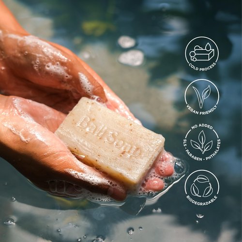 Bali Soap Premium Natural Soap Gift Set, Handmade in Bali, Plant Based Cold Process with Botanical Extracts, 6 Pack, Deeply Moisturizing, Free from Parabens Sulfates and Phthalates