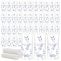 Moist Cotton Towel Bulk Moist Towelettes Individually Wrapped,White Towel Services,Refreshment Pre Moistened Towels for Dentist Travel Sport Party Hotel 100,Lavender