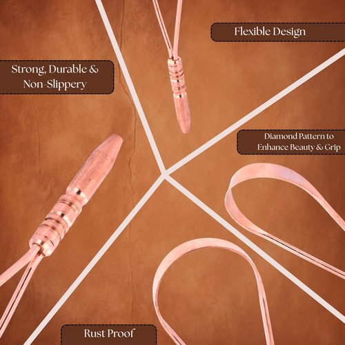 Regine Switzerland Tongue Scraper - 100% Copper for Bad Breath Relief | Multicolor Travel Cases Included