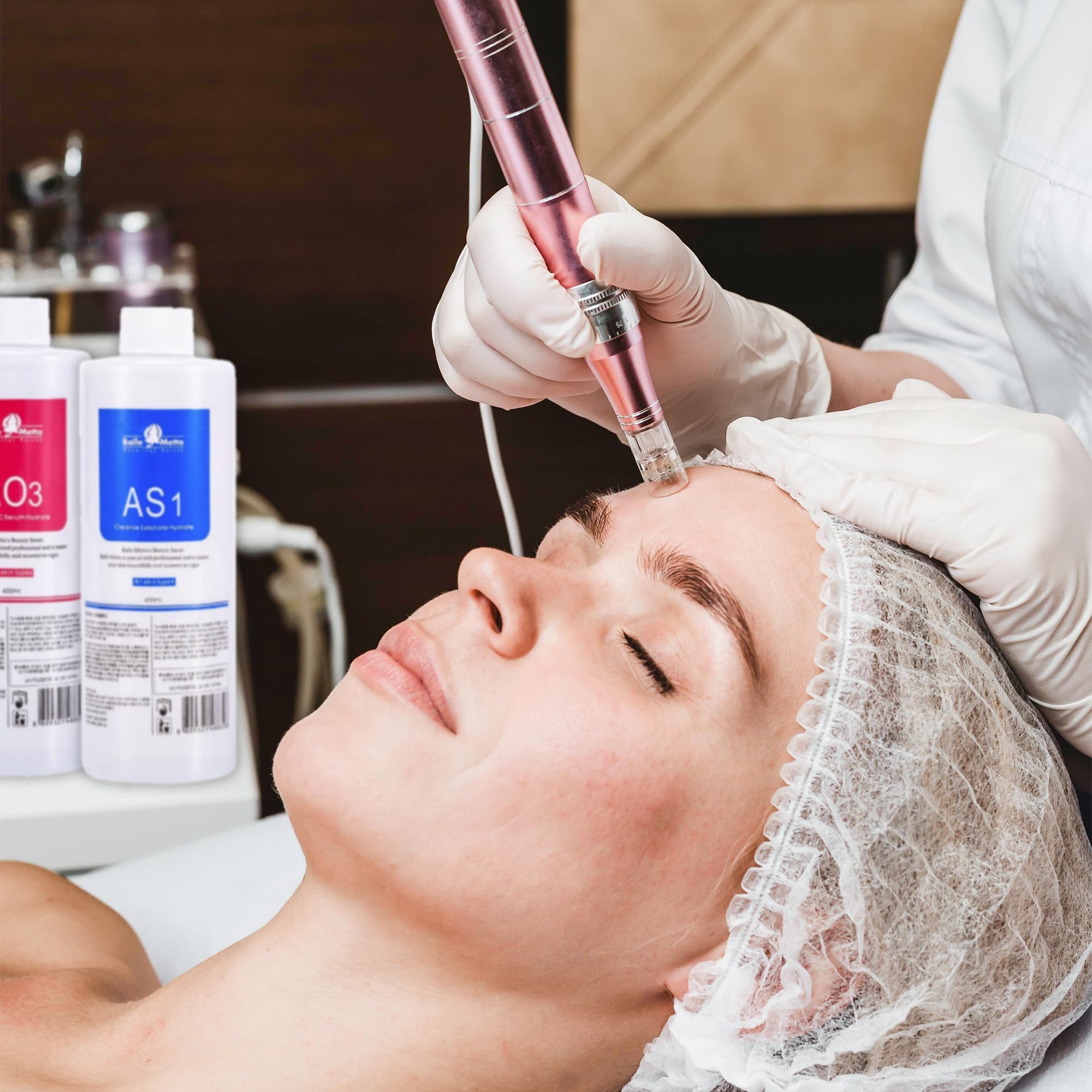 YMEYFAN AS1 Hydrate Solution for Facial Machine Hydrogen Oxygen Professional, AS1 SA2 AO3 Aqua Peeling Solution Serums for Hydration Face Cleaning, Face Skin Care, Hydrating, Exfoliate (400ml/3Pcs)