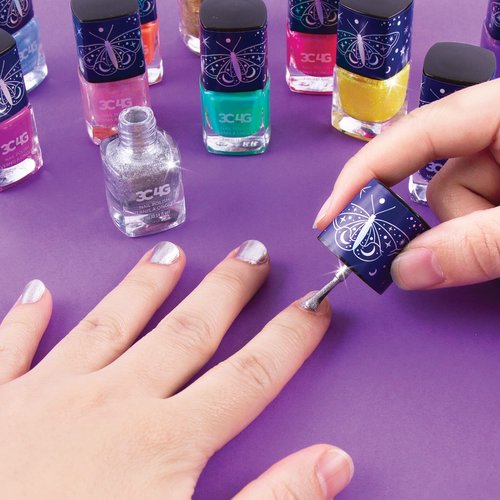 Celestial 12-Pack Nail Polish Tower for Girls & Teens - 12 Vibrant, Non-Toxic Colors - Safe & Fun Nail Polish Set for Kids Ages 8+ Perfect for Birthdays, Parties, & DIY Manicures by 3C4G Make It Real
