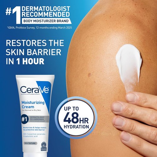 CeraVe Moisturizing Cream - Hydrating Face & Body Moisturizer for Normal to Dry Skin | 8 Fl Oz