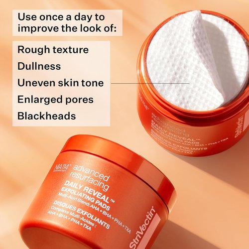 StriVectin Daily Reveal Face Exfoliating Treatment Pads - Smooth, Soft Skin | 60 Count