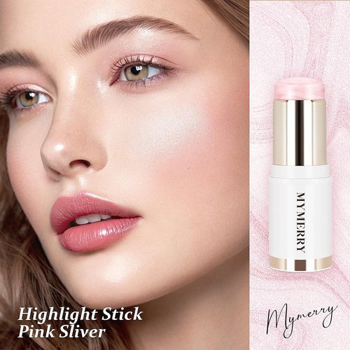 Skiennix Clear Dewy Marble Highlighter Stick - Buildable Shimmer Glow for Face & Body | Vegan, 15g