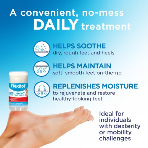 Flexitol Heel Magic Stick Two Pack, Cracked Heel Cream & Foot Balm, Urea-Based Moisturizing Stick with Shea Butter & Vitamin E, 2.5 oz