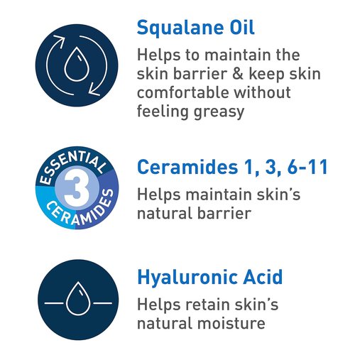 CeraVe Hydrating Foaming Oil Cleanser - Moisturizing Formula with Squalane & Hyaluronic Acid | 8 FL Oz