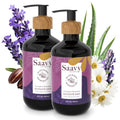 Saavy Naturals Hand Wash – Plant-Based Liquid Hand Soap with Aloe Vera, Shea Butter & Essential Oils – Sulfate-Free, Moisturizing, Food-Grade Ingredients – Lavender Chamomile – 12 fl oz, 2 pack