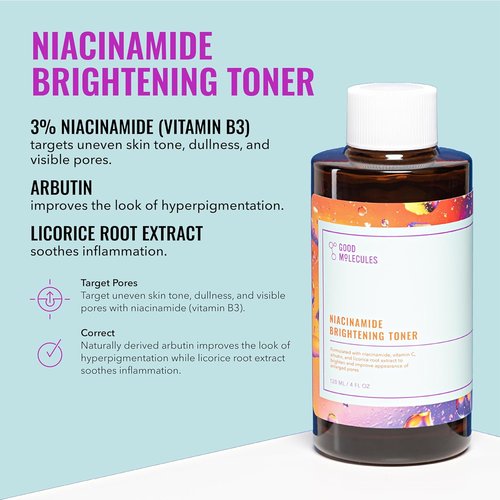 Good Molecules Daily Skincare Routine Set - Hydrating Cleanser, Toner, Serum & More | 5 Essential Pieces