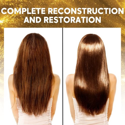Nutree Professional Gold Hair Shine Ampoule - Deep Conditioning Serum with Shea Butter & Amino Acids | 0.33 fl oz