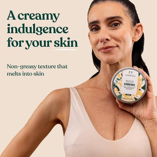 The Body Shop Almond Milk Collection Gift Set | 4-Piece Vegan Shower Cream, Body Butter & Hand Balm