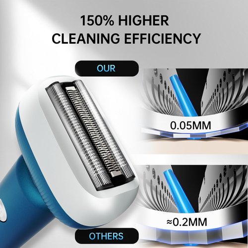 Electric Shaver for Men with Floating Arc 3-Blade, 9000 RPM, Magnetic Head, 1 Hour Fast Type-C Charging, IPX7 Waterproof, Skin-Friendly Blade for Smooth Shaving, Navy