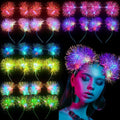 Juexica 16 Pcs Light up Cat Ears Headband with Color Change LED Cat Headband Rave Hair Accessories for New Year Party(Vivid Color)