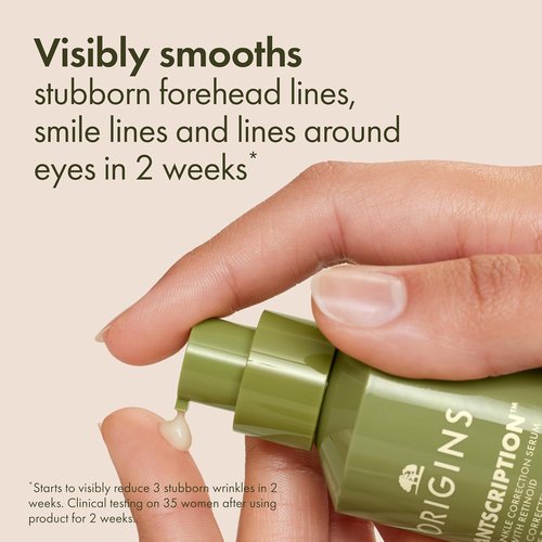 Origins Plantscription Anti-Aging Serum - Visibly Reduces Wrinkles | Gentle Retinoid & Peptide Formula