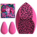 BS-MALL Dual-purpose Powder Puff & Makeup Sponge – Premium Makeup Sponge Set For Foundation, Loose Powder – Travel-friendly, Multi-purpose Portable Travel (Hot Pink Leopard print Sponge)