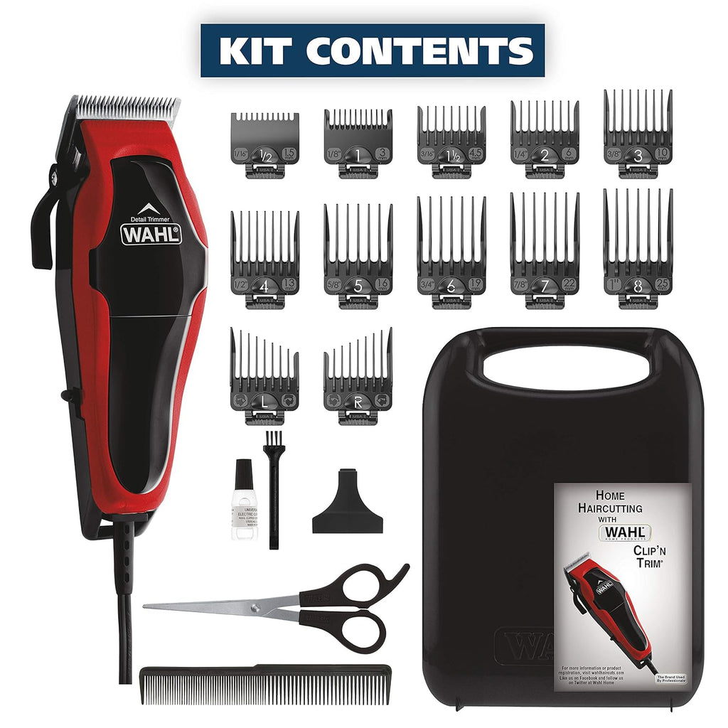 Wahl USA Hair Clipper Kit - 2-in-1 Corded Clipper & Pop-Up Trimmer for Men’s Grooming | Model 79900-1501P