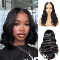 BYYASAA U Part Human Hair Wig Body Wave U Part Wig Human Hair for Black Women Glueless Wigs Human Hair Clip Natural Hair Wig Beginner Friendly Middle Part 180% Density 14 inch