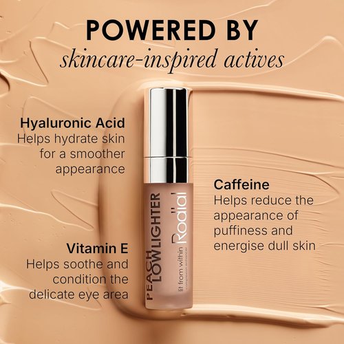 Rodial Peach Lowlighter - Mini Hydrating Under Eye Brightener | 0.05 fl oz with Hyaluronic Acid & Vitamin E