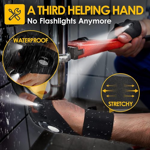 PARIGO LED Flashlight Gloves - Unique Father's Day Gifts for Dad, Grandpa & Husband | Perfect for Camping & Fishing