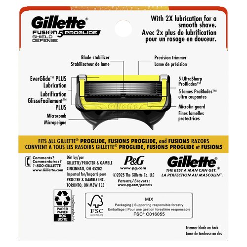 Gillette ProGlide Shield Razor Refills for Men, 8 Blade Refills