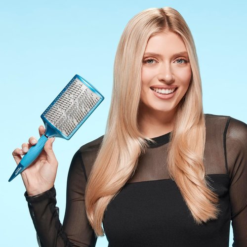 BaBylissPRO Nano Titanium Curved Paddle Brush - Extra-Wide Ionic Blow Dryer Brush for Smooth, Frizz-Free Styling