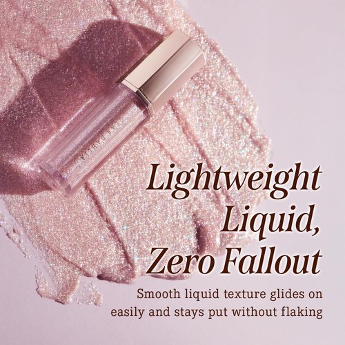 DEARDAHLIA Paradise Shine Eye Sequins (Enchanted) - Lightweight Liquid Glitter Eyeshadow, Minimal Fallout, High-Shine Pearl Finish, Lightweight, Blendable, Vegan Korean Eye Makeup. 0.14 oz