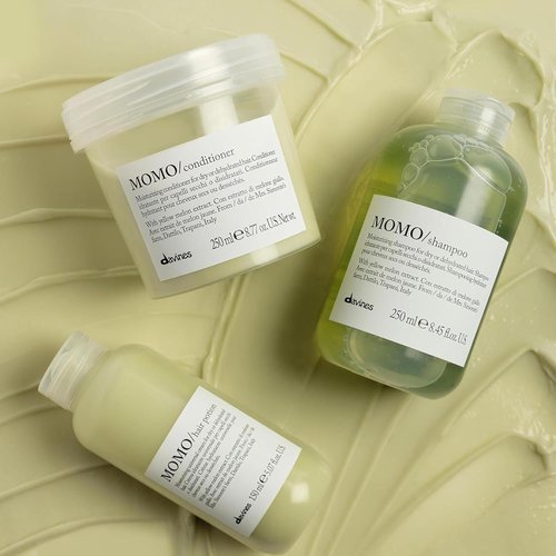 Davines MOMO Moisturizing Shampoo & Conditioner - Softens Dry Hair, Adds Shine & Detangles