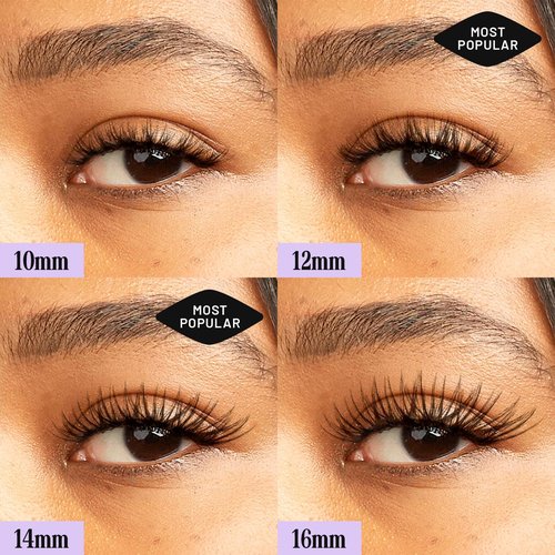 Lilac St - Feather Natural Faux Eyelash Clusters (12mm, 3 Pack) - Cat Eye Look - DIY Lash Extension Wisps - Lightweight & Lifelike - Lasts 10 Days - Cruelty Free, Vegan, Women Founded - 30 Lashes