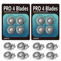 OXSITO 8Pack Pro 4 Head Replacement Blades for Pitbulls Bald Head Razors Gold PRO, Silver PRO, Platinum PRO… Series, Precision Replacement Blades for Head, Face, and Body Grooming.