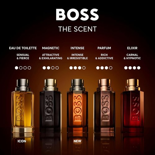BOSS The Scent Eau de Parfum Intense - Ambery Cologne for Men with Amber Accord & Maninka Fruit