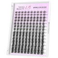 VEYESBEAUTY Manga Lash Clusters Eyelash Extensions Thin & Invisible Band DIY Individual False Eyelashes Newbie's Five-Second Series Wispy Lash Tray for Self-application, Lashes 8-18mm Mixed Length