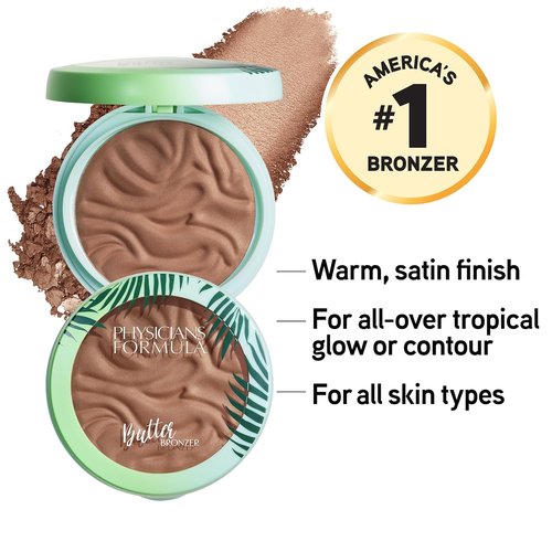 Physicians Formula Murumuru Butter Bronzer - Nourishing Moisturizing Formula for Silky Glow | Hypoallergenic, Vegan, Deep Bronzer