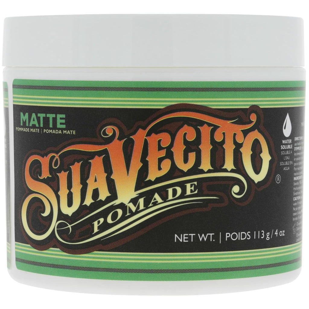 Suavecito Pomade - Matte Hair Paste for Natural Texture - Medium Hold, 4 oz | Perfect for Men's Hairstyles