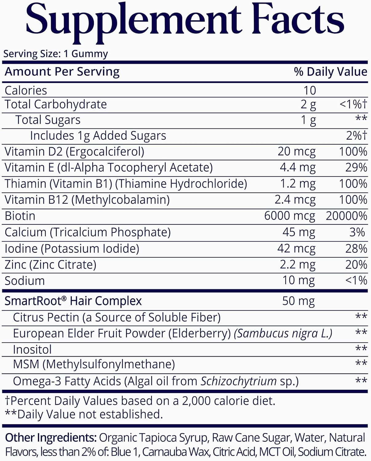SugarBearPro Hair Vitamins - Extra Strength Biotin 6000mcg Gummies for Hair Growth | Vegan, 1 Month Supply
