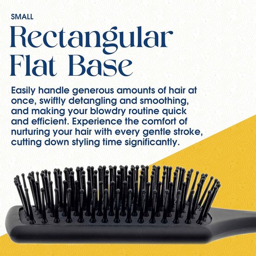 Giorgio Hair Brush Set - Black Paddle Brush with Tourmaline Bristles for All Hair Types | Wet & Dry Use