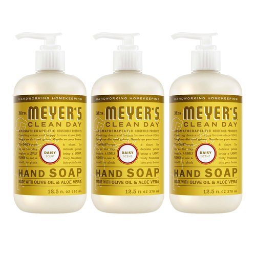 MRS. MEYER'S CLEAN DAY Liquid Hand Soap, Daisy Scent, 12.5 Ounce Bottle (Pack of 3)