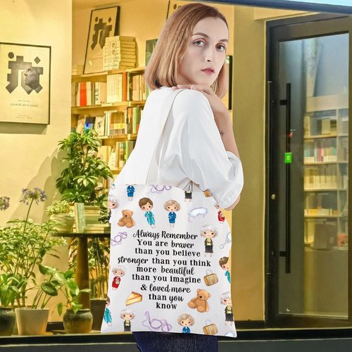 LEVLO Golden Inspired Cosmetic Make Up Bag Golden TV Show Fans Gift You Are Braver Stronger Smarter Than You Think Makeup Zipper Pouch Bag For Women Girls (Golden T)