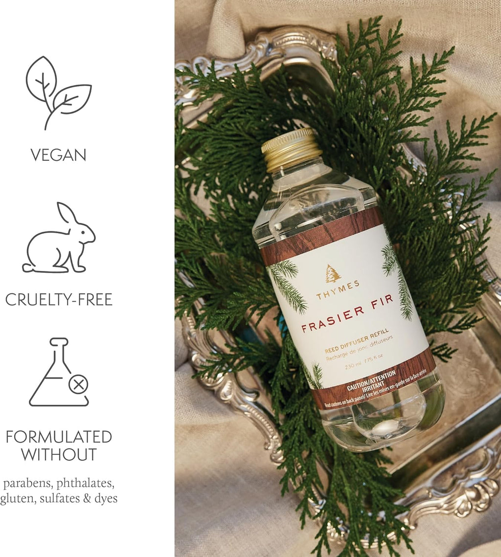 Thymes Reed Diffuser Oil Refill - Crisp Fir, Cedarwood & Sandalwood Home Fragrance | 7.75 fl oz