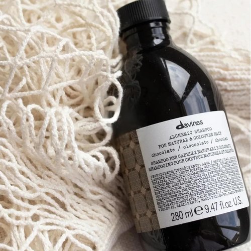 Davines Alchemic Shampoo - Color Enhancing Cleanser for Dark Brown & Black Hair | 9.47 Fl Oz