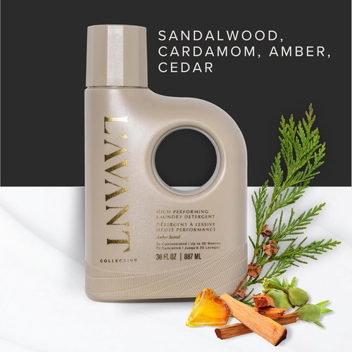 L'AVANT Collective Luxury Laundry Detergent - Ambre Santal | Natural, Non-Toxic, Plant-Based Formula | 30 oz