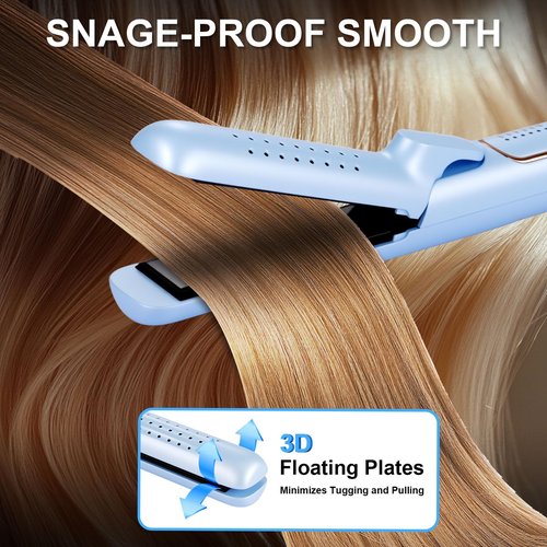 AraSyleon Hair Straightener and Curler, Airflow Curling Iron for Women Short to Long Hair, 5 Settings (280-430°F) Fast Heat Up and Smooth Frizz Create Straight Hair, Safe Dual Voltage