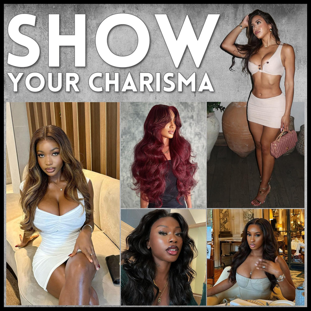 ZAVIDE Honey Blonde Lace Front Wig Body Wave Synthetic Wig Highlight Wigs For Women 180% Density Transparent Lace Frontal Wigs
