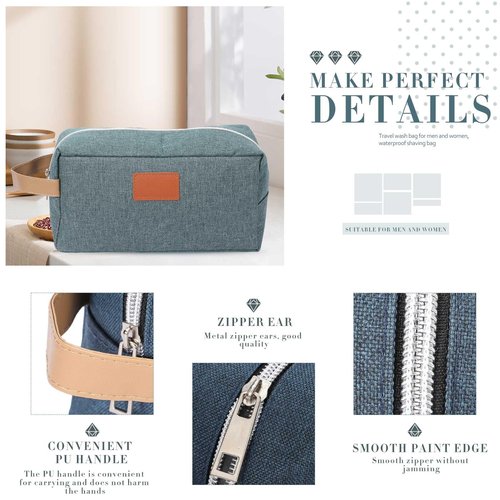 Paterr 8 Pieces Groomsmen Gift Bags Toiletry Bag for Men Hanging Travel Toiletry Bag Water Resistant Shaving Bag Portable Storage Bags Christmas Gifts(Gray, Black, Blue, Green)