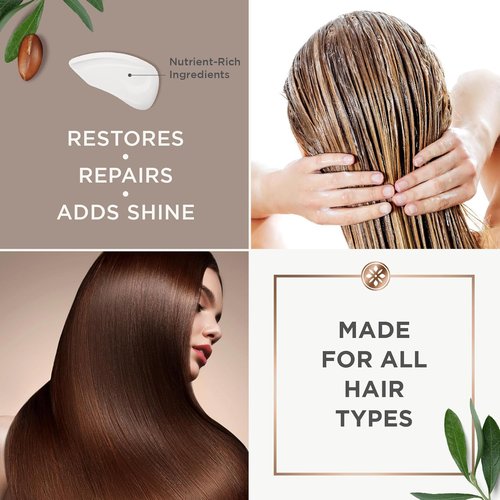 Argan Magic Restorative Hair Mask - Protein-Rich Conditioning Treatment for Hydrated, Restored Hair | Paraben-Free, 12 oz