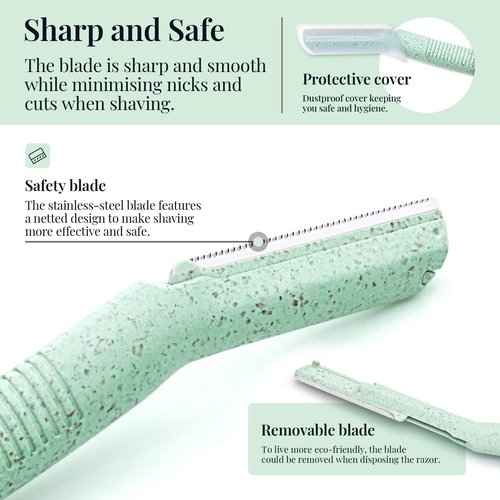 ennva Eyebrow Razor for Women | Dermaplane Facial Razor for Face | Hair Trimmer Face Razor for Body Use | Multipurpose Facial Hair Removal Disposable Blades Eyebrow Shaper Tool - 12pcs