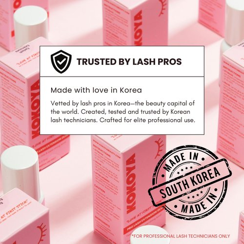 KOKOYA Beauty Eyelash Extension Glue 5mL/0.17 fl oz – Salon Pro Lash Glue for Eyelash Extensions | Super Strong Hold Eyelash Adhesive | Long Lasting Up to 8 Weeks, 0.5-1 Second Fast Drying, Black