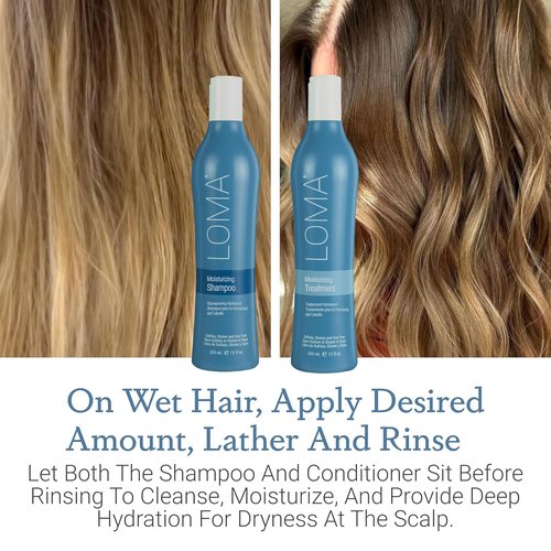 Loma Hair Care Moisturizing Shampoo & Treatment Duo | Nourishing Hydration for All Hair Types